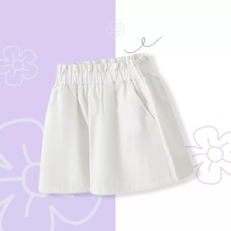 Girls' Pure Cotton Casual Shorts – New Korean-Style for Little Girls - ClubOn