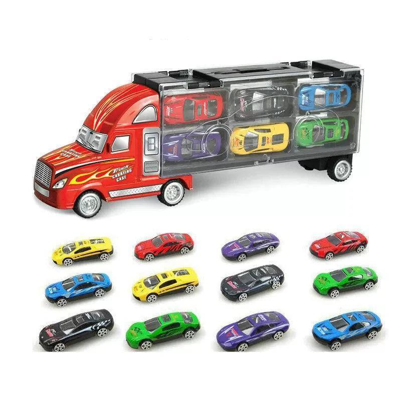 Toy Truck Transport Carrier – Includes 18 Sport Cars - ClubOn