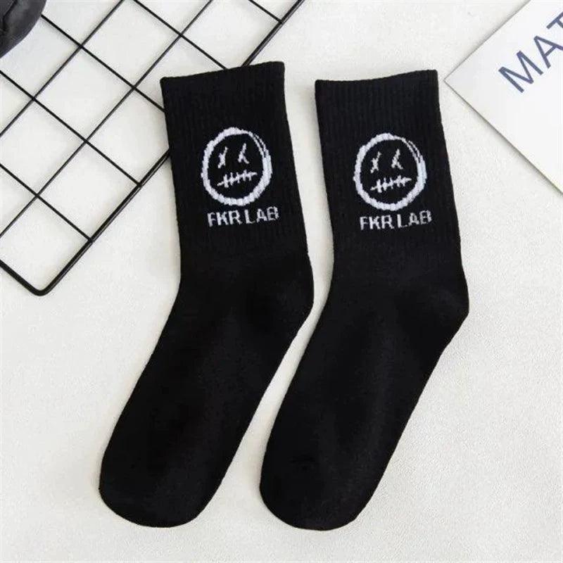 Men's Cartoon Cotton Hip-Hop Funny Long Socks - ClubOn