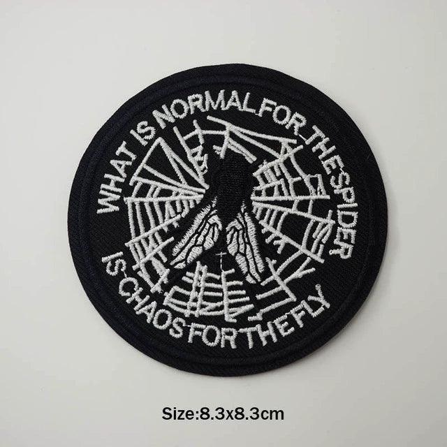 UFO Pyramid Black Embroidered Iron-On Patch – Cool Needlework Design - ClubOn