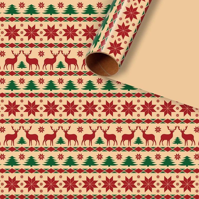 10pcs Christmas Gift Wrapping Paper – 70x50cm Festive Design - ClubOn