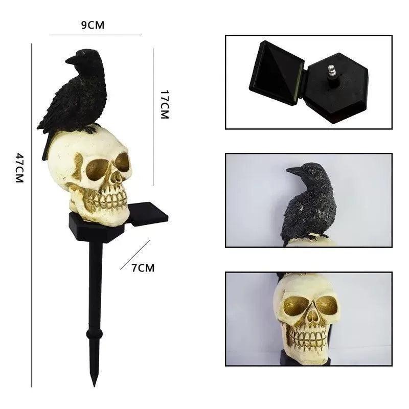 Halloween Skull Ghost Crow Outdoor Lighting – Horror Party Decor - ClubOn