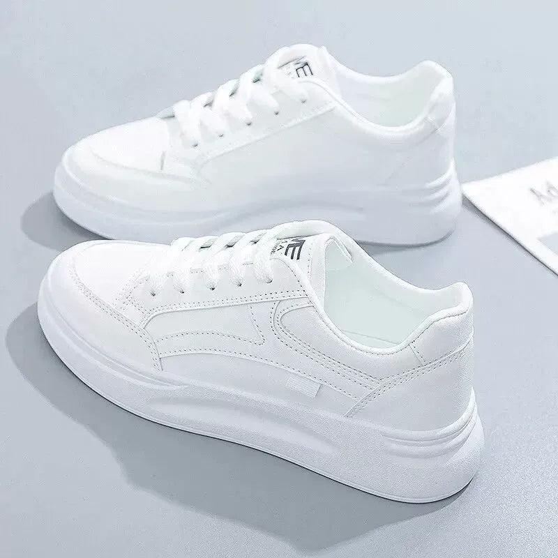 Fashionable Women's Thick Sole White Shoes | Summer & Spring - ClubOn