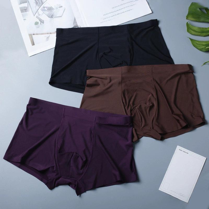 Men's Ice Silk Seamless Boxer Briefs - Comfortable & Breathable - ClubOn