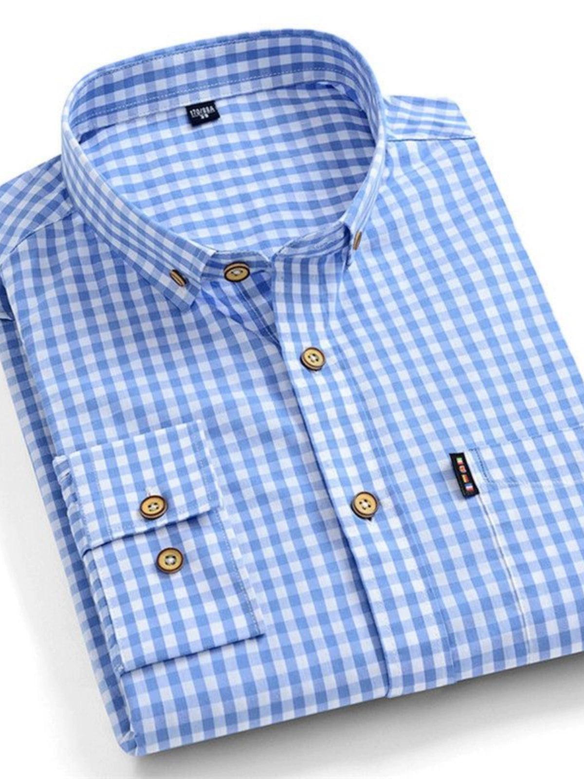 Slim Fitting Short Sleeved Plaid Shirt for Men – Casual & Stylish - ClubOn