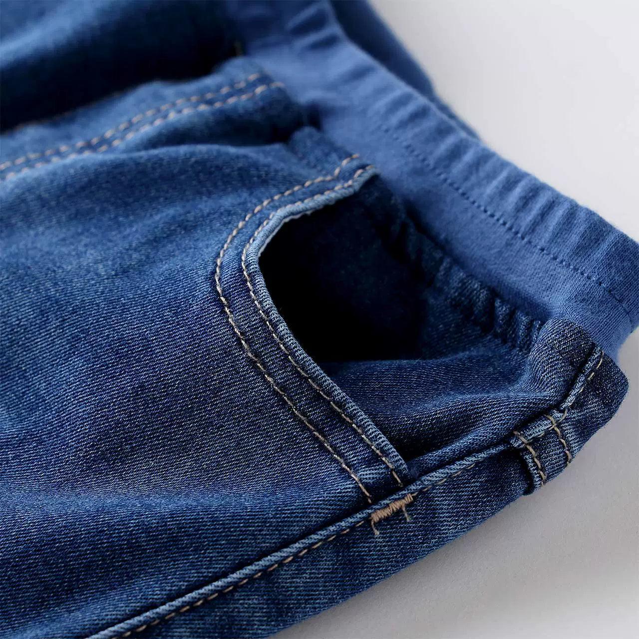 Girls' Flared Denim Trousers – Raw Edge Spring Fashion - ClubOn