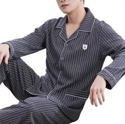 Men's Stain Silk Pajama Set - Modern Style Sleepwear - ClubOn