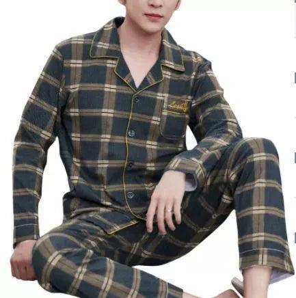 Men's Stain Silk Pajama Set - Modern Style Sleepwear - ClubOn