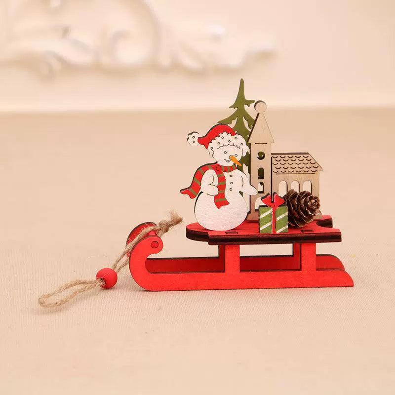 Assembling Sled Ornament – Deer Pulled Cart Christmas Décor - ClubOn