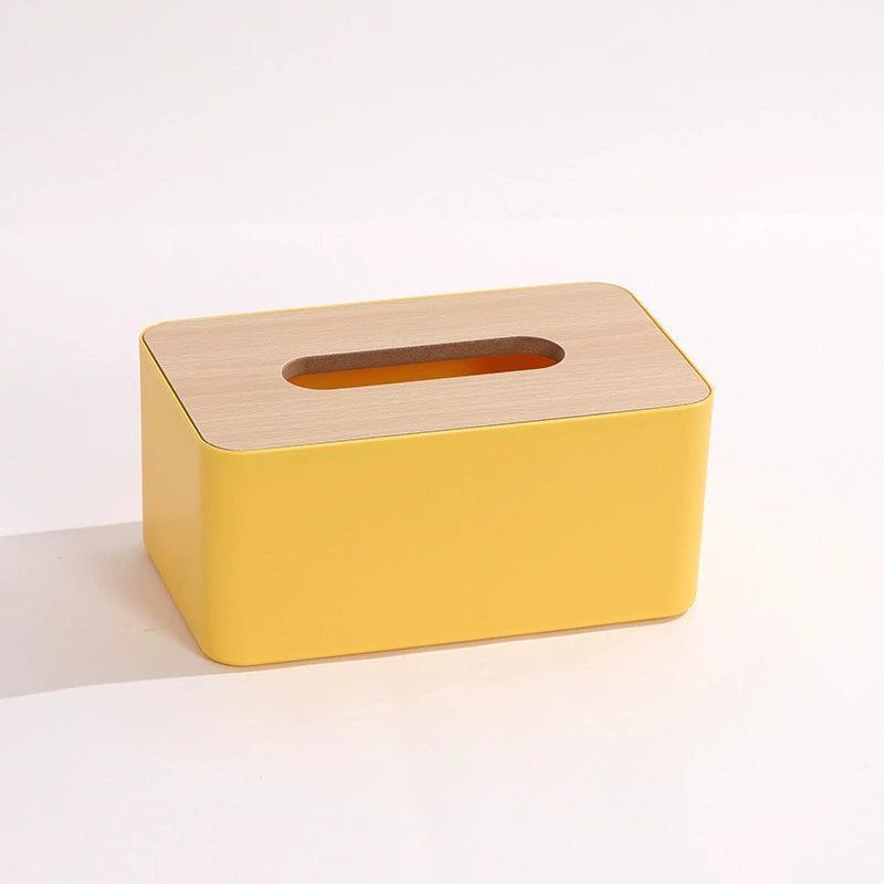 Tissue Box with Bamboo Cover – Elegant Napkin Holder & Paper Storage - ClubOn