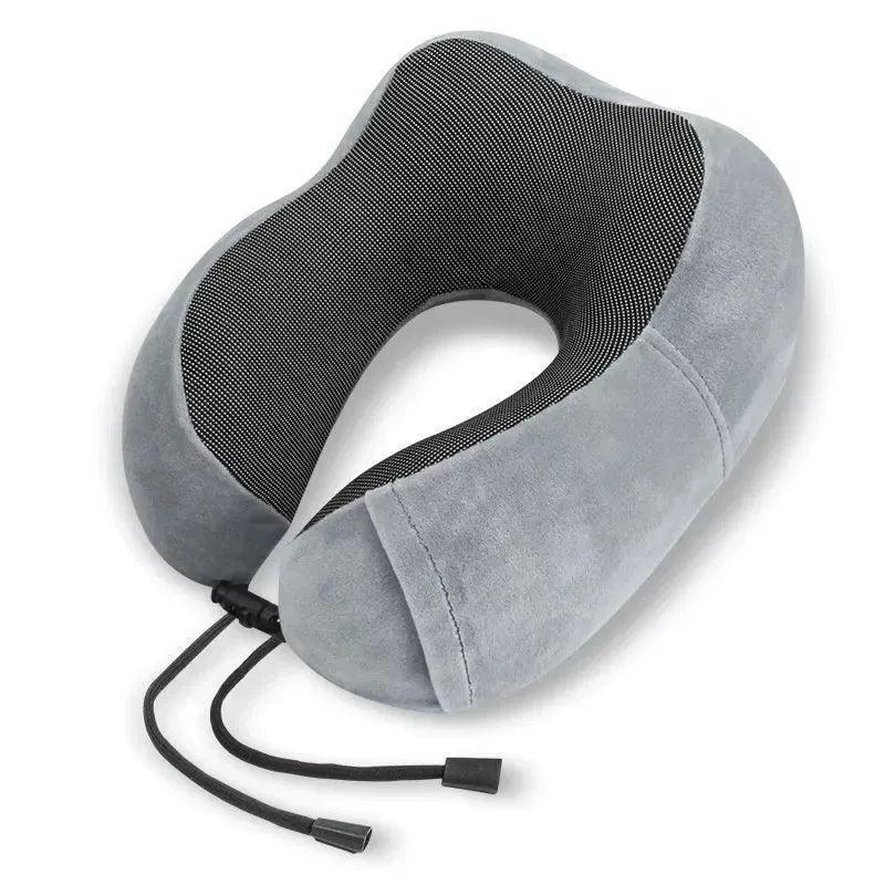 U Shaped Memory Foam Neck Pillow – Soft Travel Pillow with Massage Support - ClubOn
