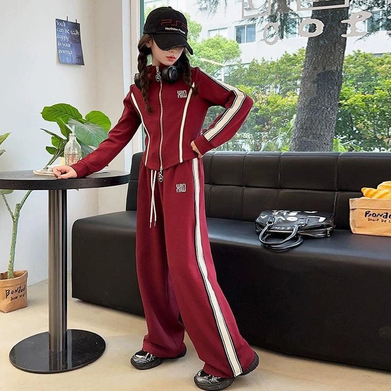 Stylish Girls' Western Style Spring & Autumn Set - ClubOn