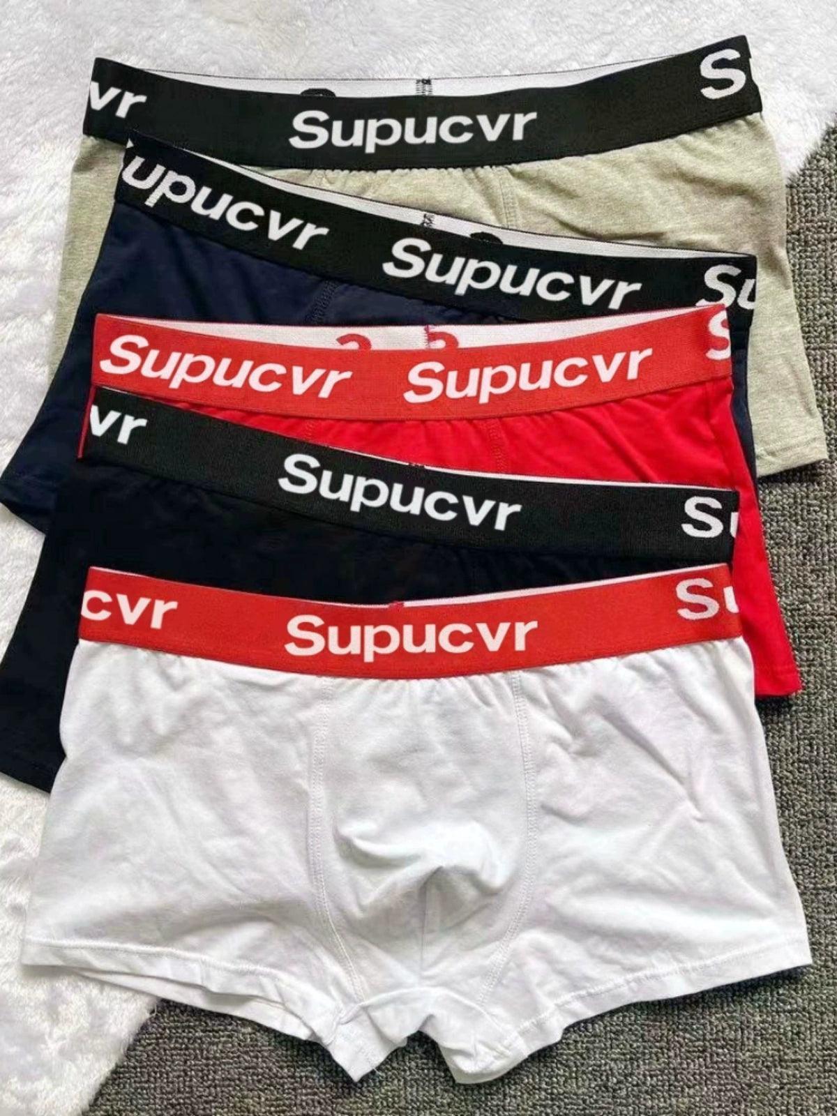 SUP Men's Solid Color Cotton Boxer Briefs - Comfortable & Sports Fit - ClubOn