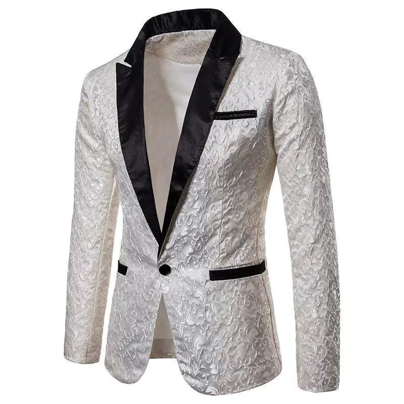 Men's Floral Party Dress Suit - Stylish Dinner Jacket Wedding Suit - ClubOn