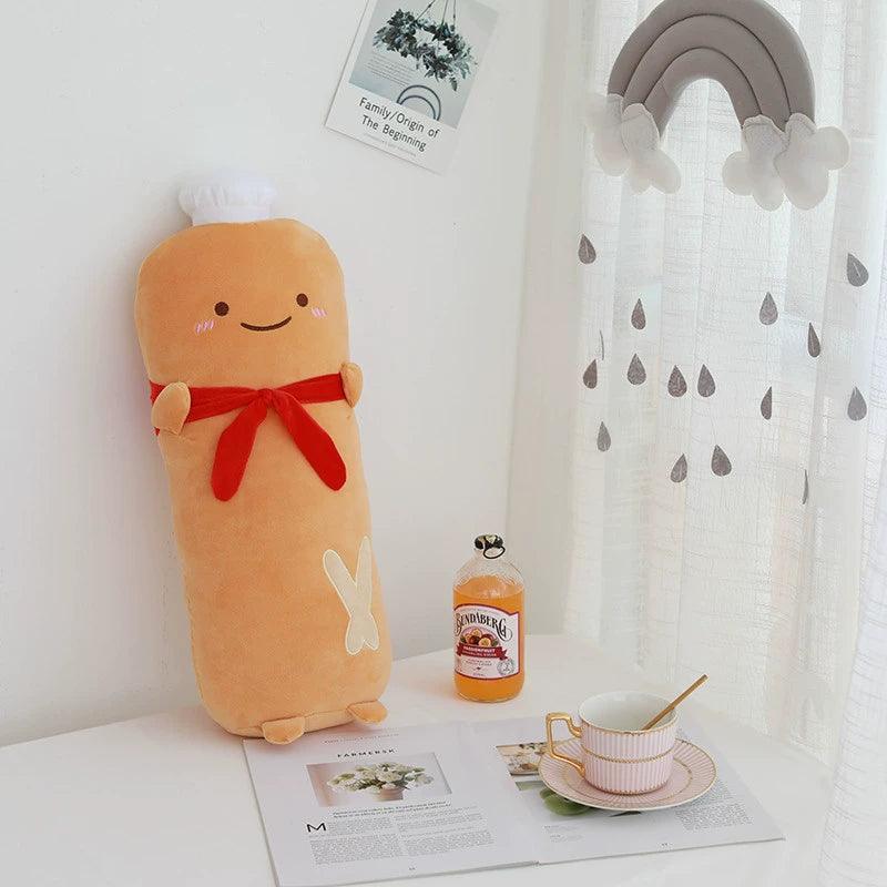 Stuffed Baguette Sliced Bread Pillow - Cute Soft Plushie - ClubOn