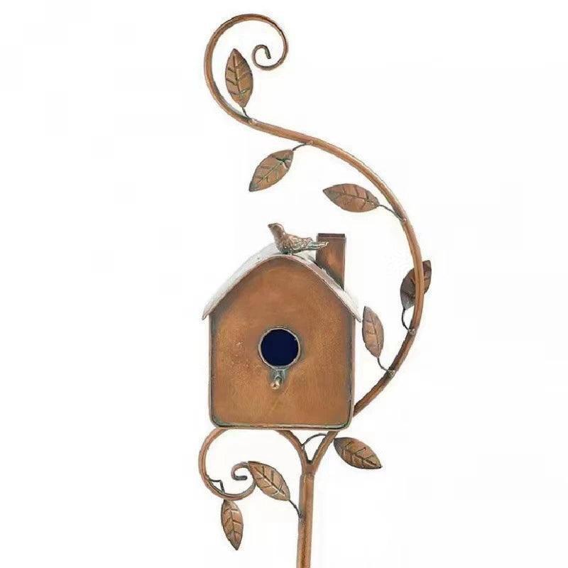 Decorative Wrought Iron Birdhouse – Retro Garden Bird Ornaments - ClubOn