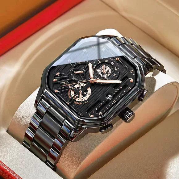 Men's Multifunctional Automatic Watch – Fashion Luminous Square Watch for Boys & Students - ClubOn
