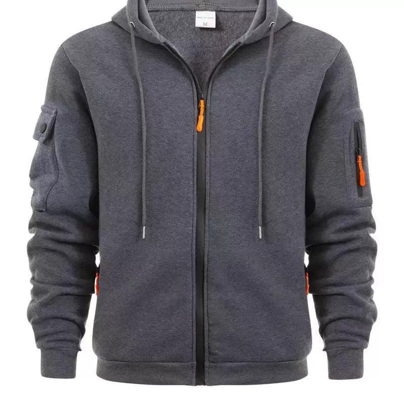 Men’s Sports Leisure Sweater Cardigan – Hooded Zipper Coat - ClubOn
