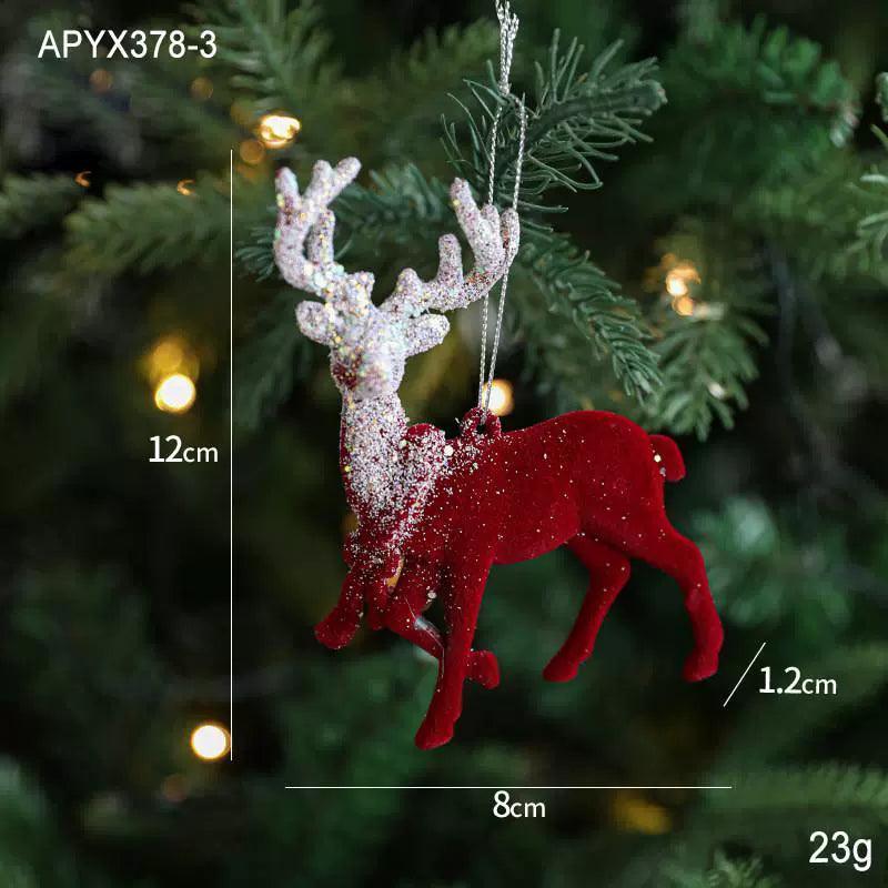 Christmas Snowfall Deer Pendant Light – Luxury Plush Decoration - ClubOn