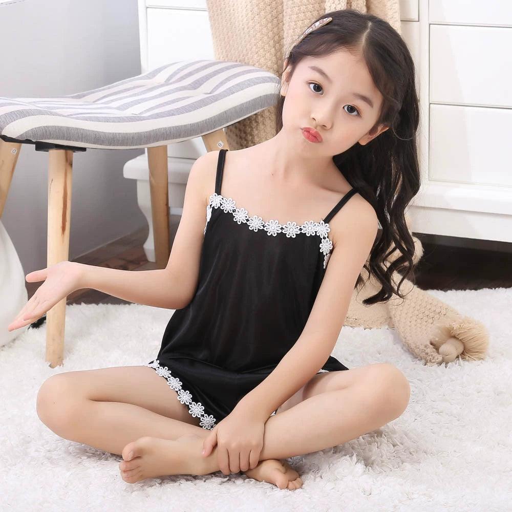 Girls Summer Satin Pajama Sets: Stylish & Comfy - ClubOn