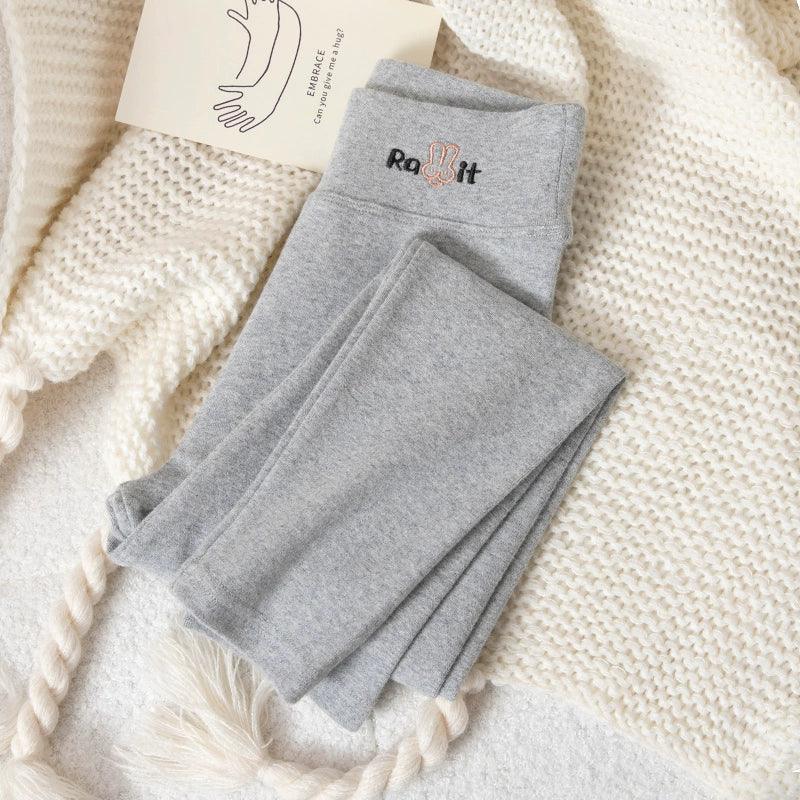 Girls' Plus Velvet Gray Leggings - Autumn/Winter Trousers - ClubOn