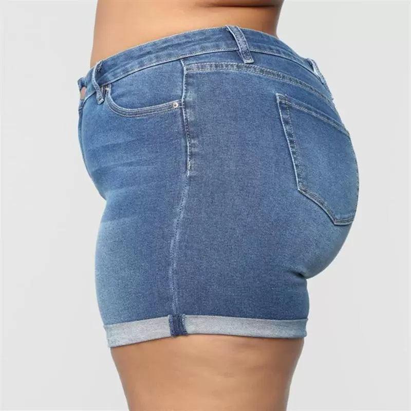 Summer Plus Size Fat Short Jeans - Women's Pants - ClubOn