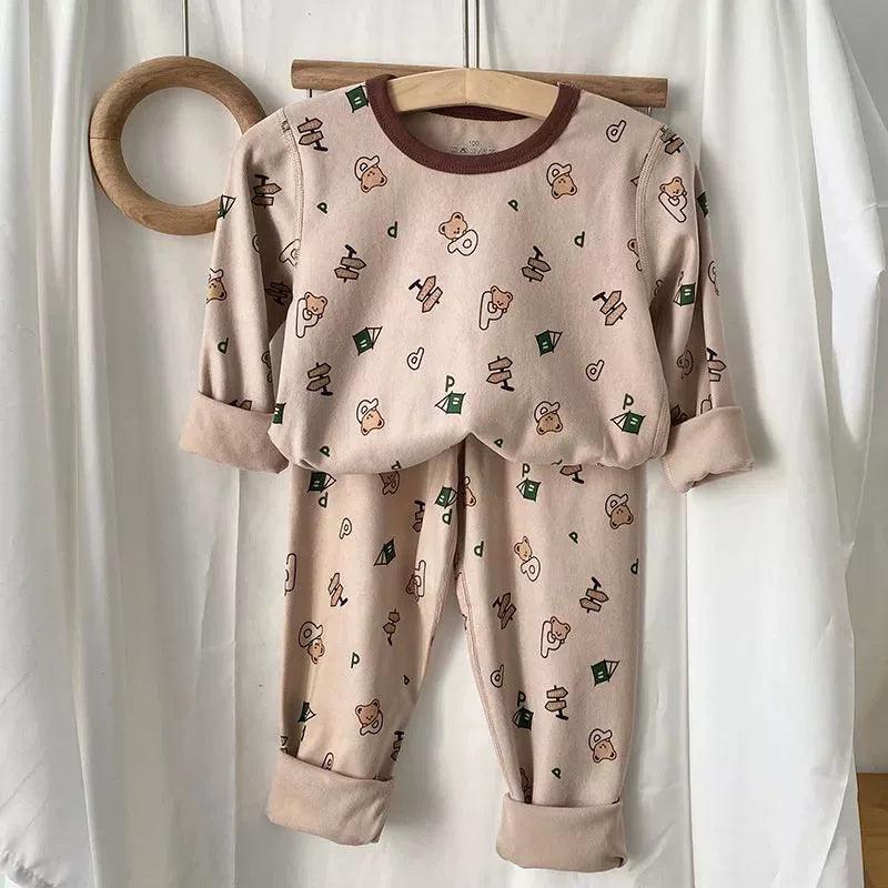 Winter Kids' Cartoon Pajama Set - Top & Pant for Boys & Girls - ClubOn