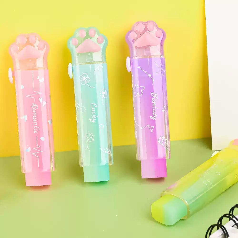 Kawaii Jelly Eraser - Cute Push-Pull Pen-Shaped Eraser - ClubOn