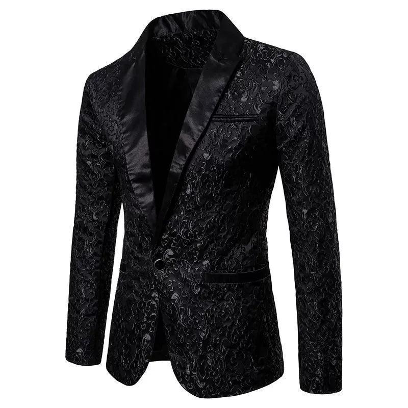 Men's Floral Party Dress Suit - Stylish Dinner Jacket Wedding Suit - ClubOn
