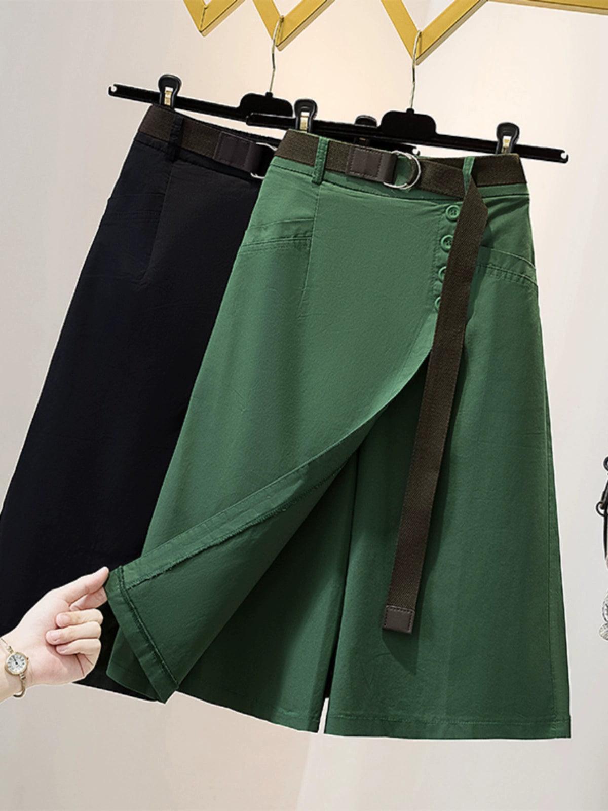 Plus Size High-Waist A-Line Skirt Pants for Women - ClubOn