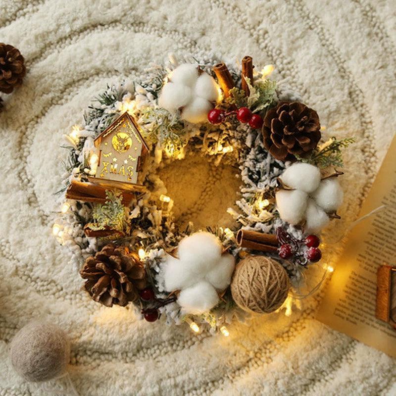 Christmas Wreath - Pine Needle Vine Decoration, American Style - ClubOn