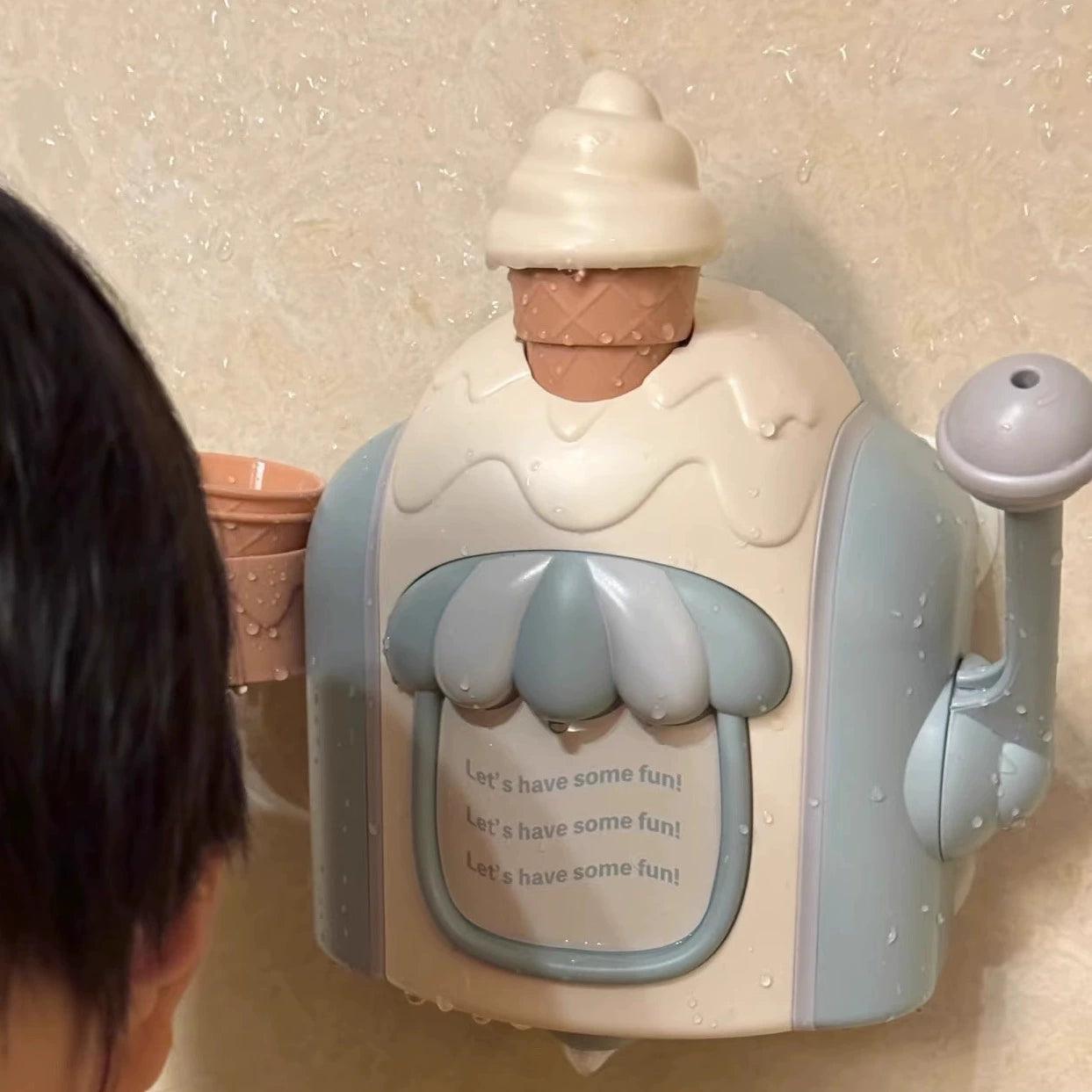 Korean INS Simulation Ice Cream Bubble Maker – Children's Water Toy for Baby Bath Fun - ClubOn