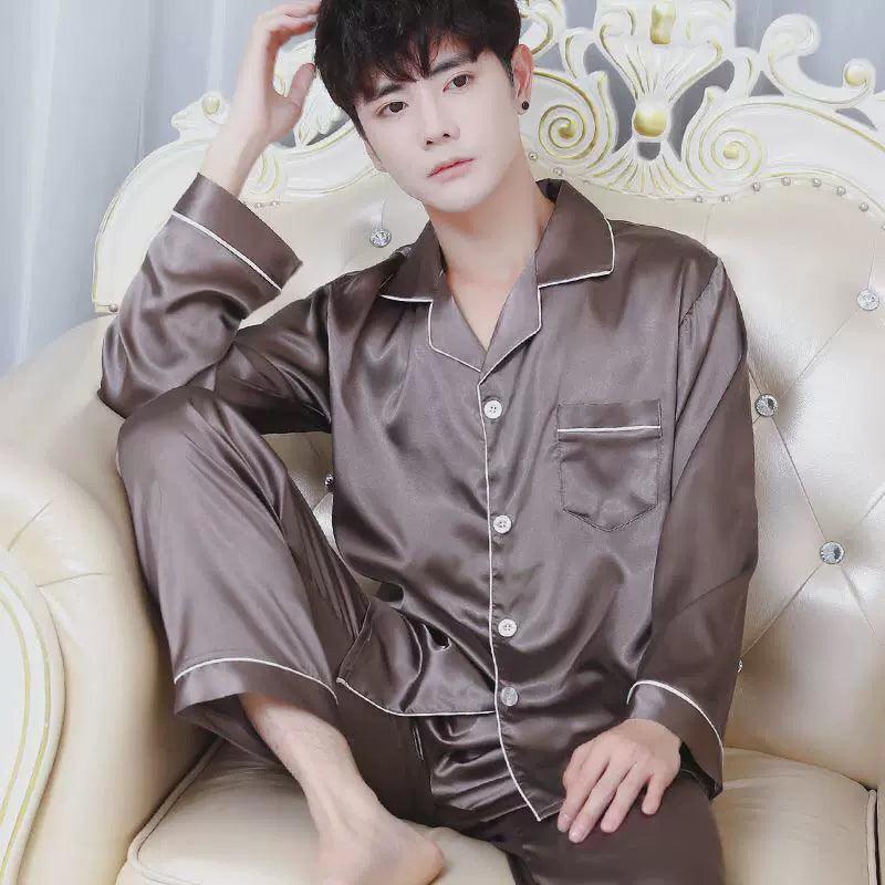 Men’s Stain Silk Pajama Set – Luxurious Silk Sleepwear - ClubOn