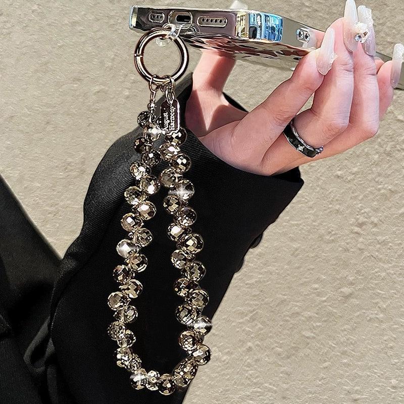 Luxury Crystal Beads Bracelet Lanyard – Clip for Mobile Phone Case & Keychain - ClubOn