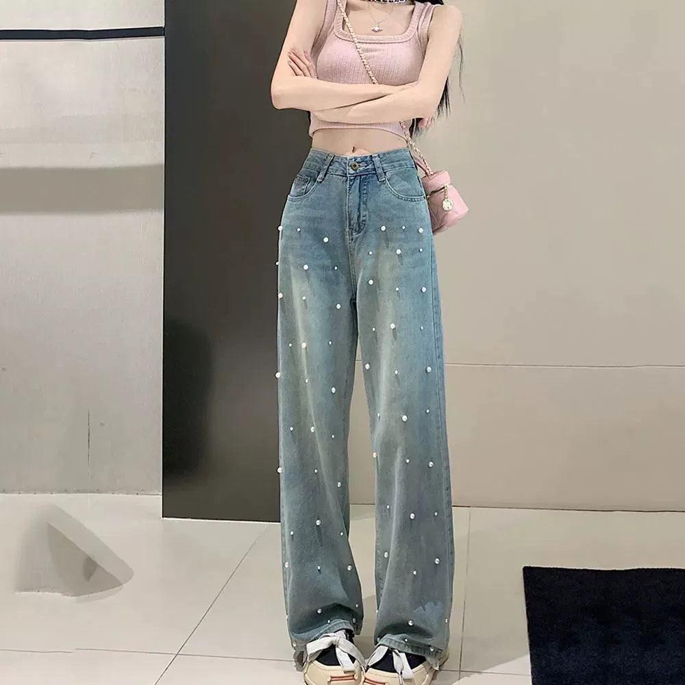 Heavy Industry Nail Drill Straight Leg Jeans for Women - ClubOn