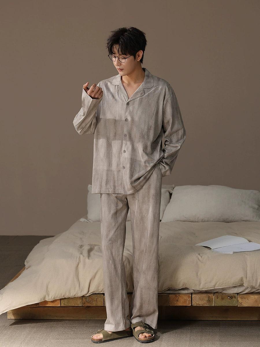 Pure Cotton Pajamas – Men’s Spring & Autumn Long-Sleeve Cardigan - ClubOn