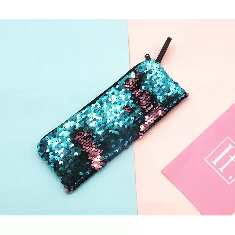 Sequin Pencil Case - Flash Sequin Pen Bag for School Supplies - ClubOn