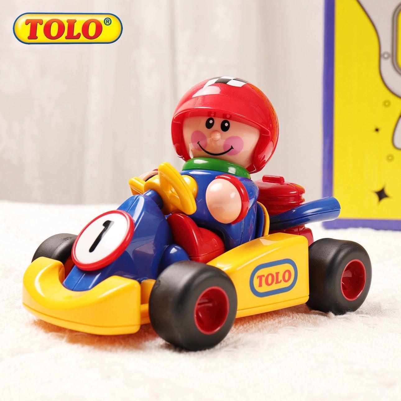 Tolo Baby Pull-Back Car – Interactive Kart Racer with Cartoon Character Doll - ClubOn