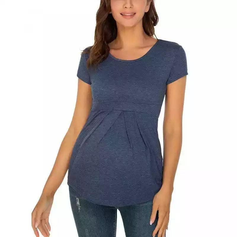 Plus Size Cotton Maternity T-Shirt - Comfortable Maternity Clothes for Pregnant Women - ClubOn