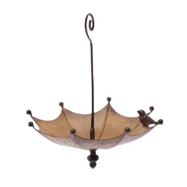 Elegant Umbrella Bird Bath Bowl with Hook – Feeder & Seed Holder - ClubOn
