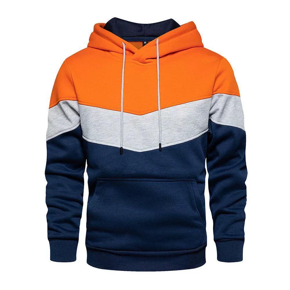 Men's Patchwork Hooded Sweatshirt – Casual & Stylish Hoodie - ClubOn