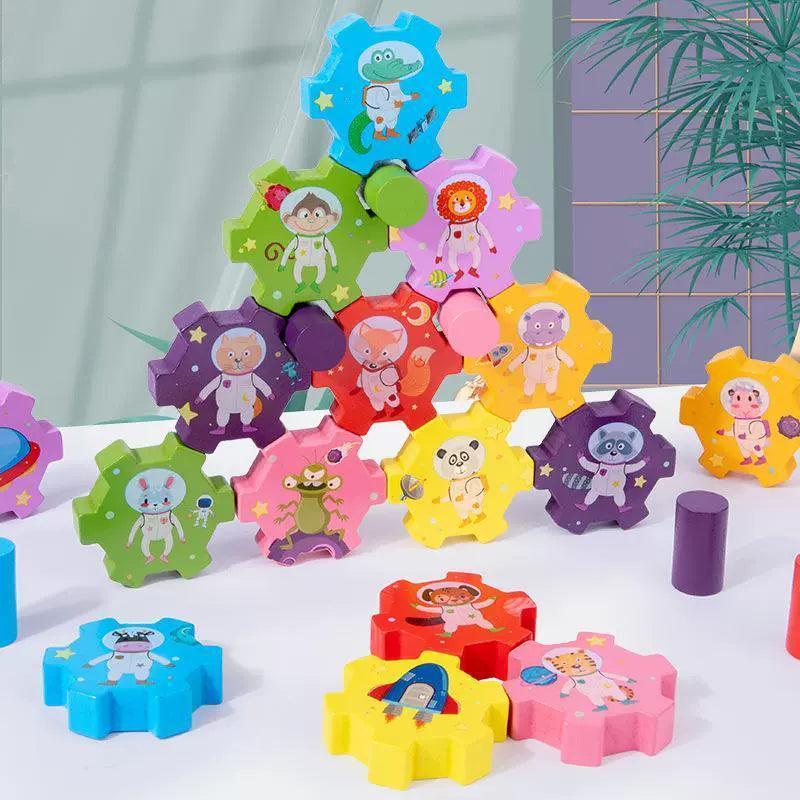 Wooden Balance Stacking Game - Fun Interactive Play for Kids - ClubOn