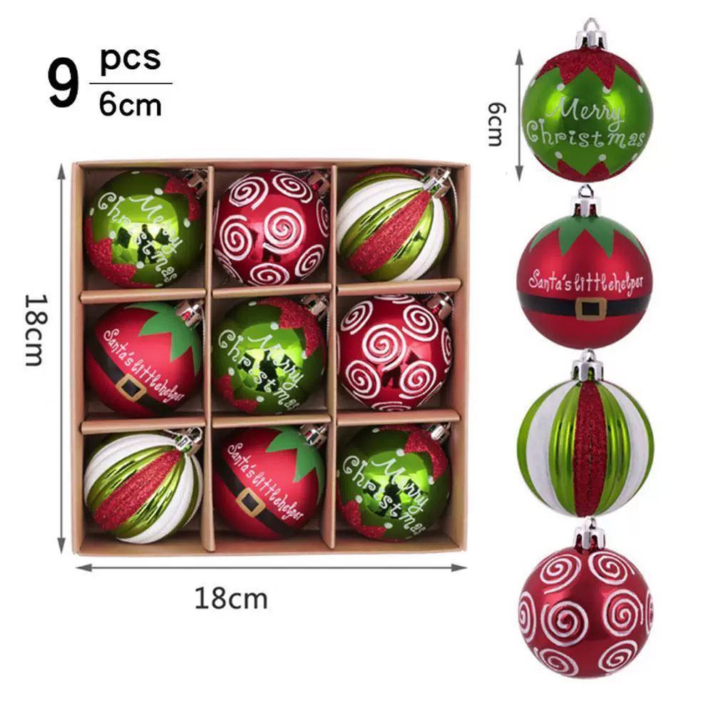 6cm/9cm Elk Electroplated Plastic Balls – Christmas Tree Decorations - ClubOn