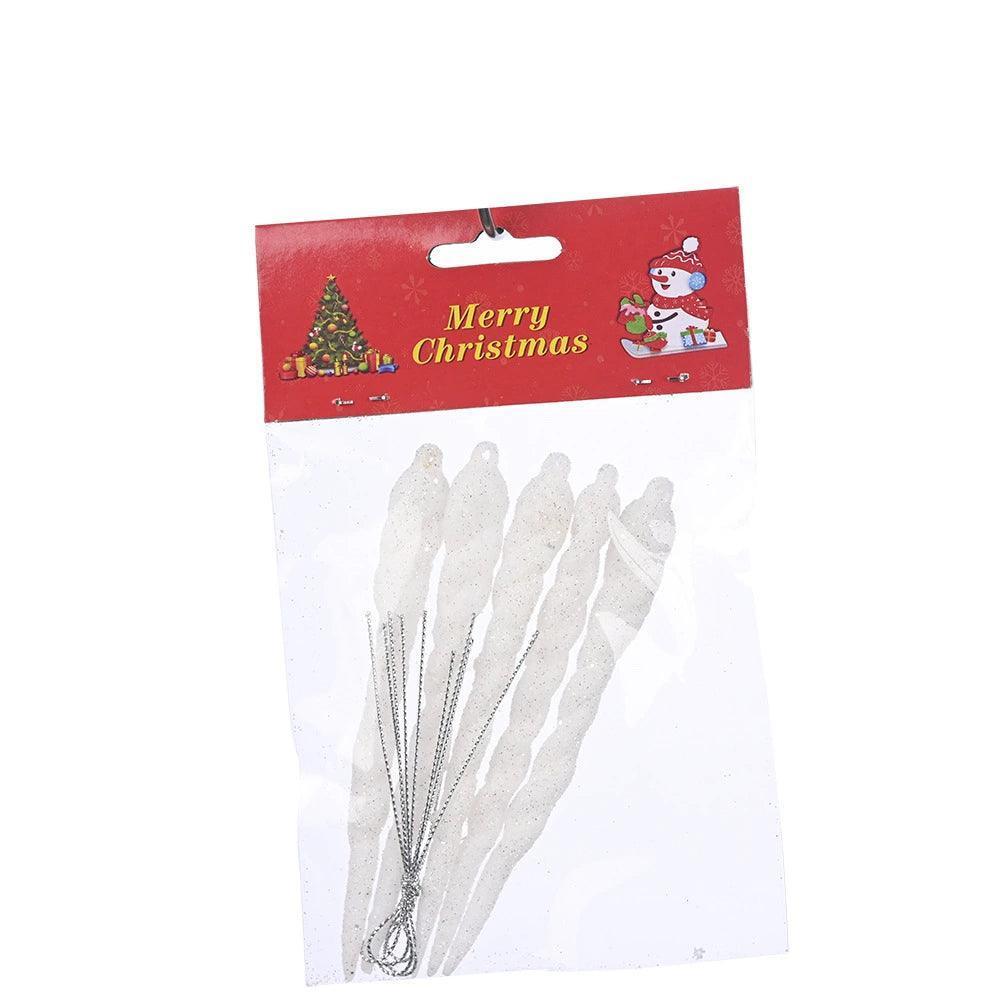 Christmas Decoration Supplies - Plastic Icicle Pendant Ornaments - ClubOn