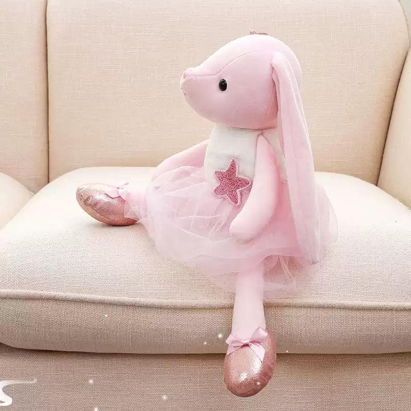 Long Ear Dress Bunny Appease Toy – Lovely Ballerina Rabbit Soft - ClubOn