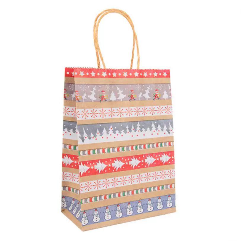 5pcs Kraft Paper Gift Bags – Merry Christmas Candy Bags - ClubOn