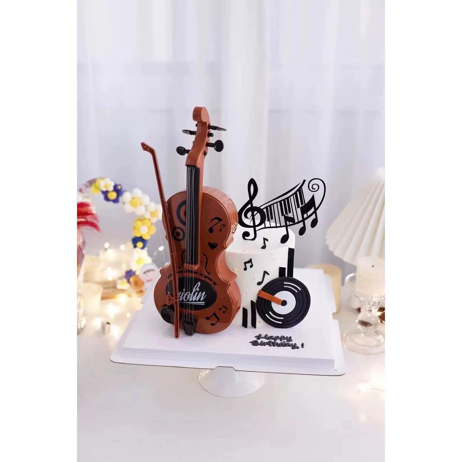 Mini Violin and Pipa Plastic Toy – Cake Baking Decoration - ClubOn