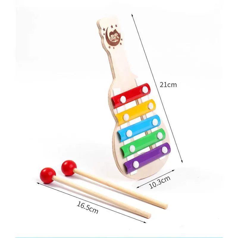 Wooden Percussion Instruments for Toddlers – Montessori Music Set - ClubOn