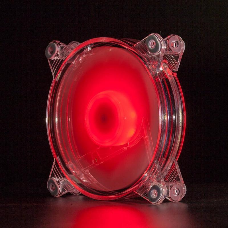 12CM Transparent Cooling Fan - Round Frame with LED Lights - ClubOn