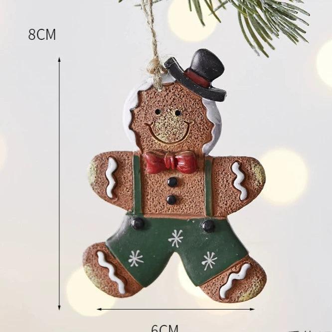 Hand-Painted Gingerbread Man Christmas Tree Ornaments – Cute Holiday Decorations - ClubOn